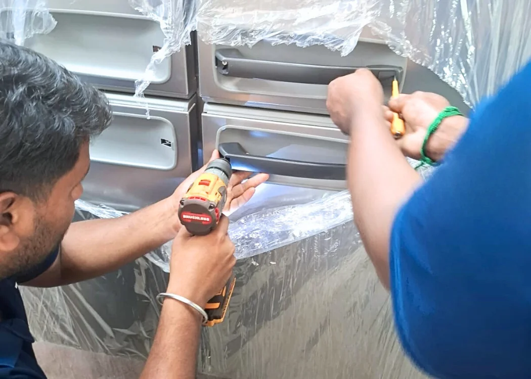 TY Innovations commercial refrigerators prepared for delivery