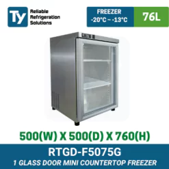 RTGD-F5075G Glass Display Mini Freezer | TY Innovations