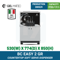 BC-EASY-2-GR Gelmatic Countertop Soft Serve Dispenser | TY Innovations