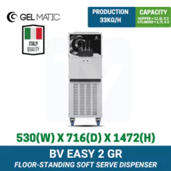 BV-EASY-2-GR Gelmatic Floor Standing Soft Serve Dispenser | TY Innovations