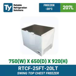 RTCF-25FT-20LT Swing Top Chest Freezer | TY Innovations