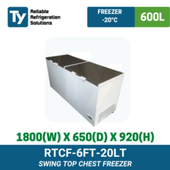 RTCF-6FT-20LT Swing Top Chest Freezer | TY Innovations