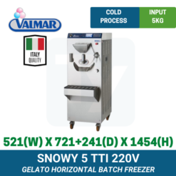 Snowy 5 TTi 220V Valmar Horizontal Batch Freezer | TY Innovations